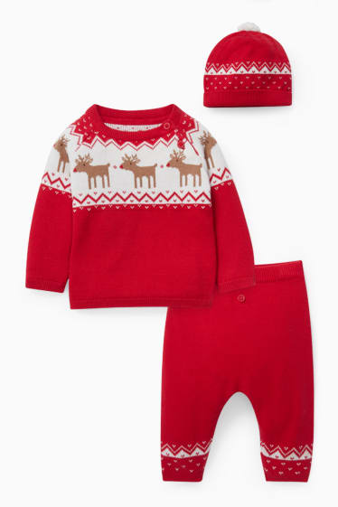 Babies - Baby outfit - 3 piece - red