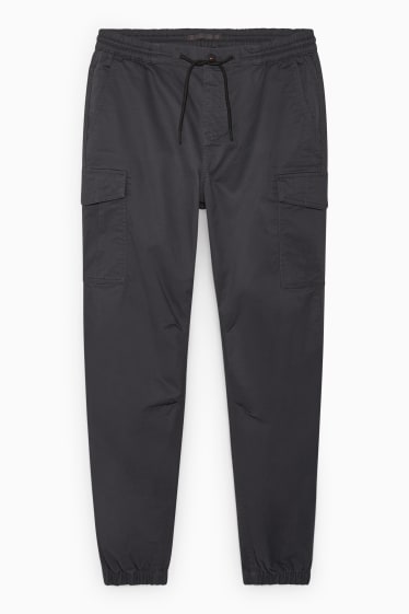 Men - Cargo trousers - regular fit - LYCRA® - denim-dark gray