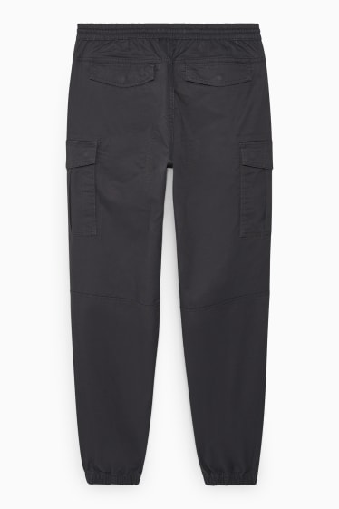 Bărbați - Pantaloni cargo - regular fit - LYCRA® - denim-gri închis
