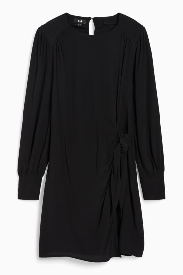Dámské - Šaty s detailem uzlu - černá