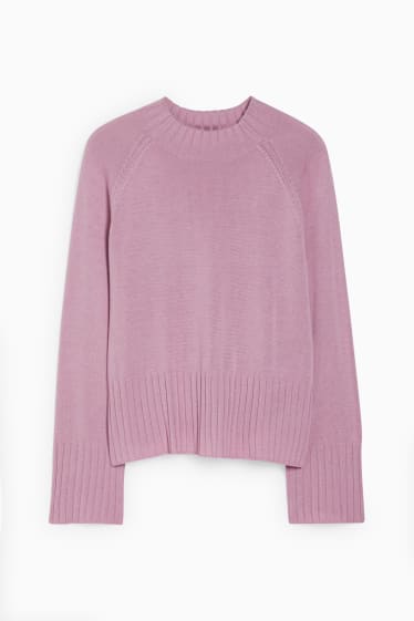 Femmes - Pullover en soie mélangée - rose