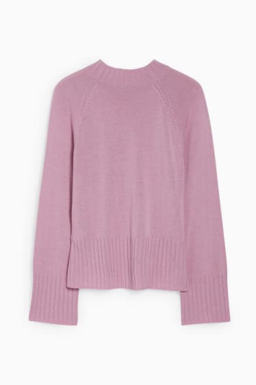 Femmes - Pullover en soie mélangée - rose