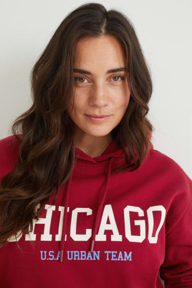 Damen - Hoodie - dunkelrot