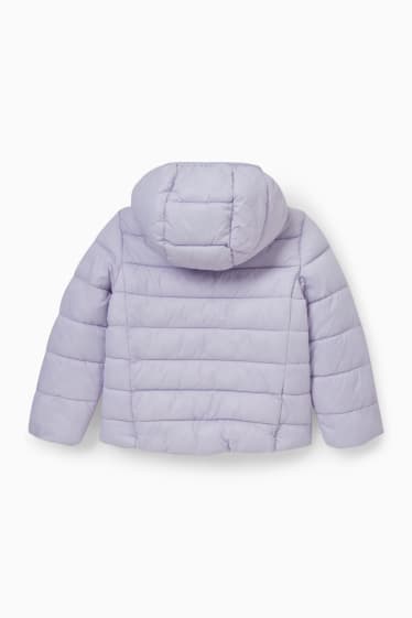 Children - Quilted jacket with hood - light violet