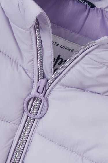 Copii - Jachetă matlasată cu glugă - violet deschis