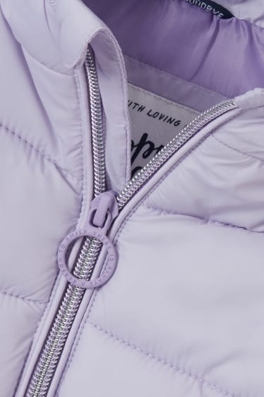 Children - Quilted jacket with hood - light violet