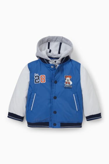 Baby: jongens - Mickey Mouse - jas met capuchon - blauw