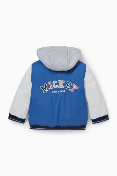 Baby: jongens - Mickey Mouse - jas met capuchon - blauw