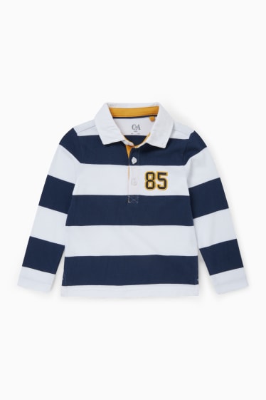 Enfants garçons - Polo - à rayures - bleu foncé