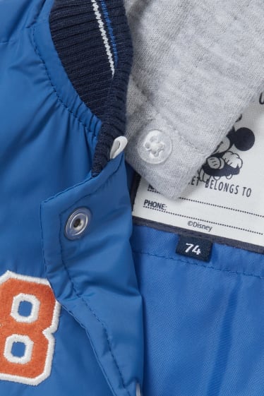 Baby: jongens - Mickey Mouse - jas met capuchon - blauw