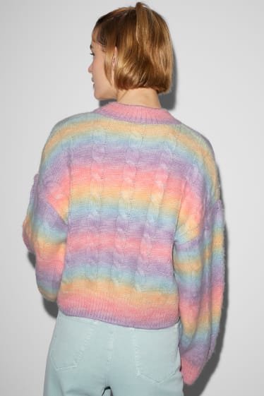 Femmes - CLOCKHOUSE - pull - motif tressé - coloré