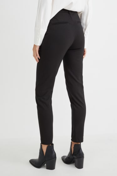 Donna - Pantaloni - vita alta - straight fit - nero