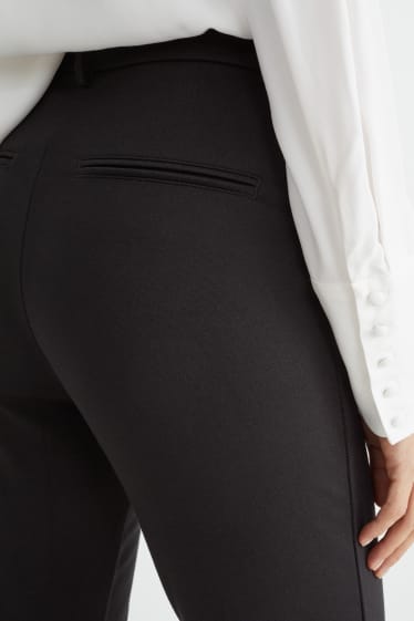 Mujer - Pantalón - high waist - straight fit - negro