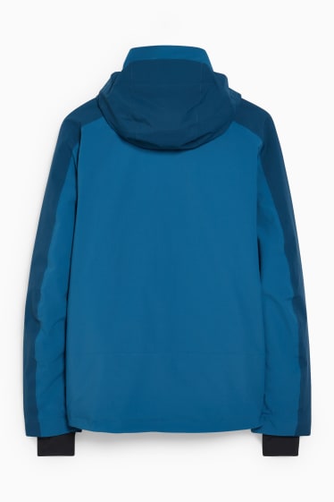 Herren - Skijacke mit Kapuze - blau