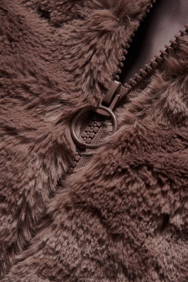 Dona - CLOCKHOUSE - jaqueta de pèl sintètic amb caputxa - talp