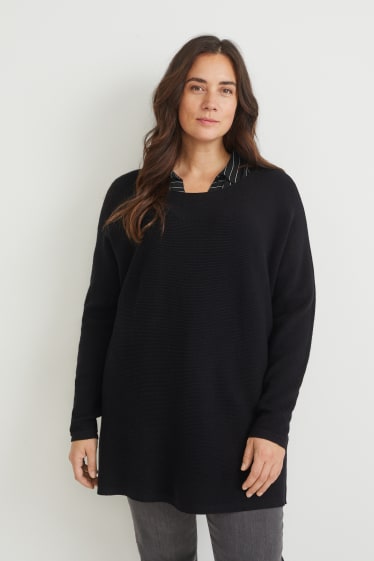 Damen - Pullover - schwarz