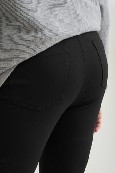Dames - Broek van jersey - slim fit - zwart