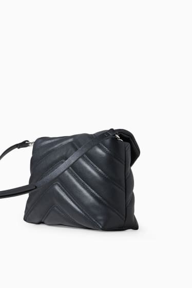 Dámské - Malá taška přes rameno s odnímatelným popruhem - černá