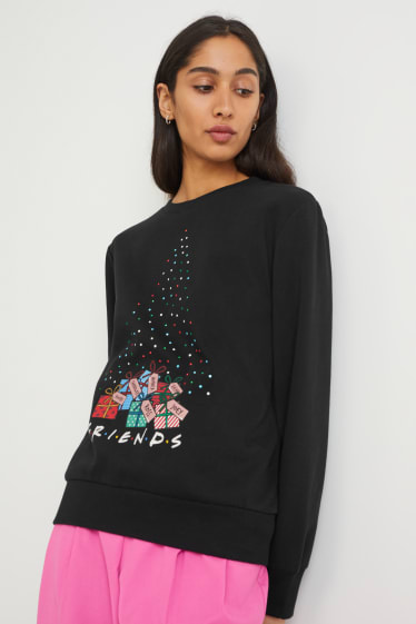 Dames - Sweatshirt voor de kerst - Friends - zwart