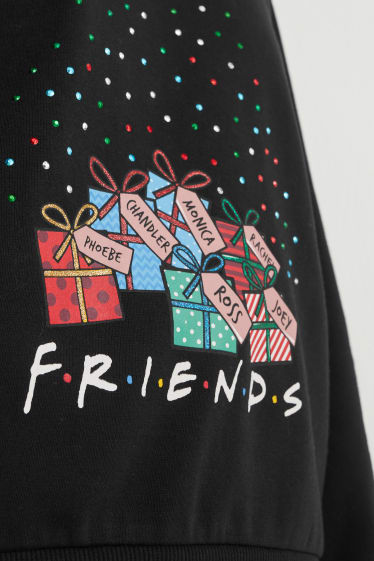 Dames - Sweatshirt voor de kerst - Friends - zwart