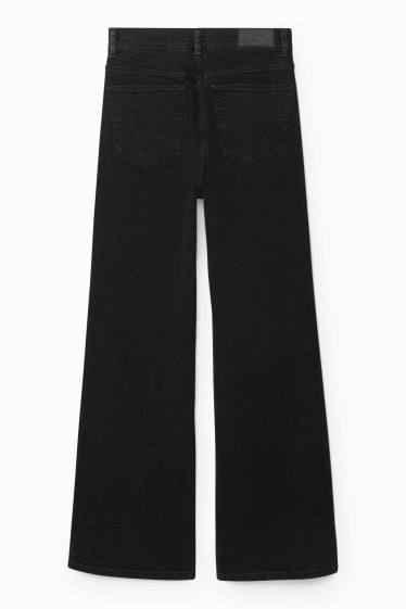 Women - Loose fit jeans - high waist - LYCRA® - black