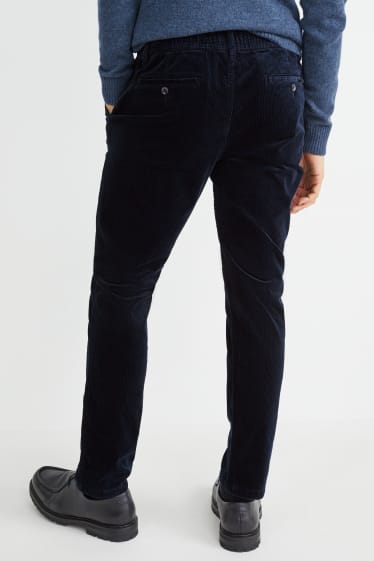 Home - Pantalons de pana - tapered fit - Flex - LYCRA® - blau fosc