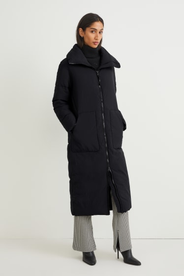 Women - Quilted coat - black