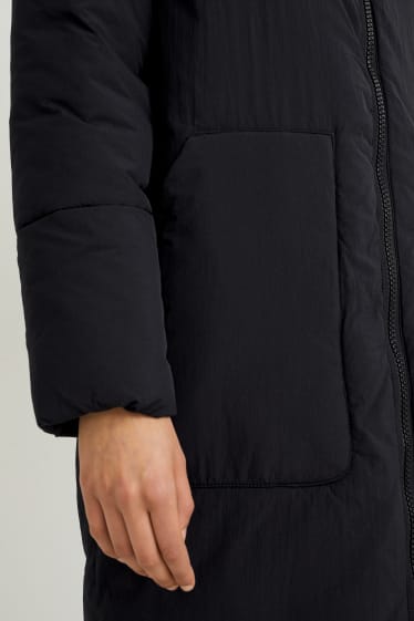 Dames - Gewatteerde jas - zwart