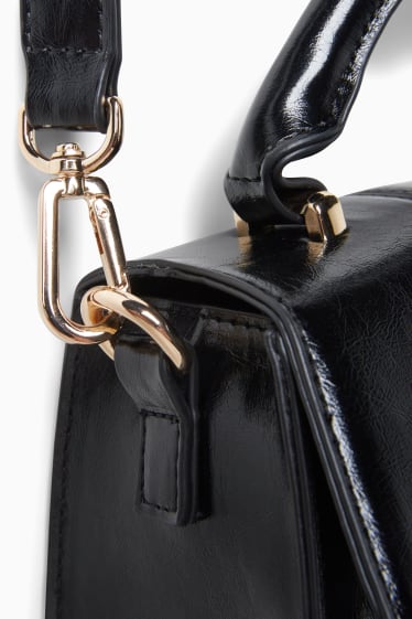 Femmes - Petit sac à bandoulière - synthétique - noir