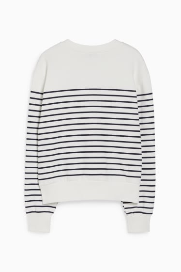 Women - Sweatshirt - striped - cremewhite