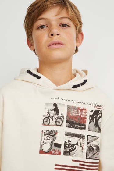 Kinderen: jongens - Hoodie - beige