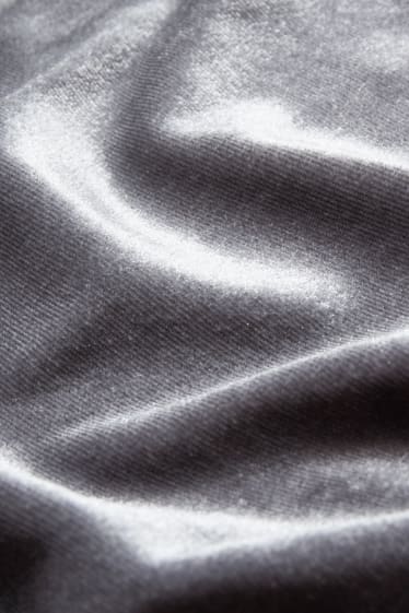 Damen - CLOCKHOUSE - Samtkleid - grau-melange