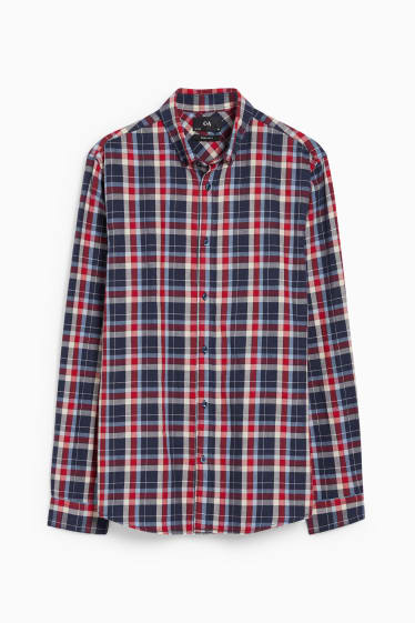Hommes - Pullover et chemise - regular fit - col button down - bordeaux
