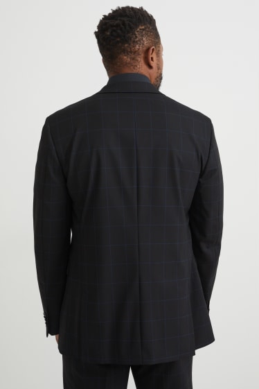 Bărbați - Sacou modular - slim fit - Flex - LYCRA® - în carouri - negru