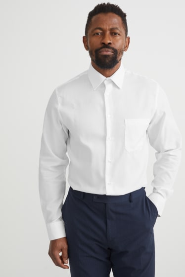 Men - Business shirt - regular fit - Kent collar - white