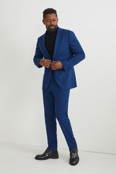 Hommes - Pantalon de costume - slim fit - Flex - LYCRA® - bleu