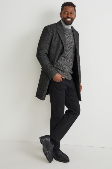 Herren - Mantel - grau-melange
