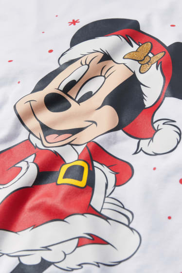 Damen - CLOCKHOUSE - Weihnachts-Pyjamashirt - Minnie Maus - weiß