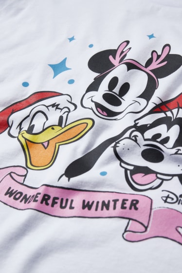 Teens & Twens - CLOCKHOUSE - Weihnachts-Pyjama-Oberteil - Disney - weiß