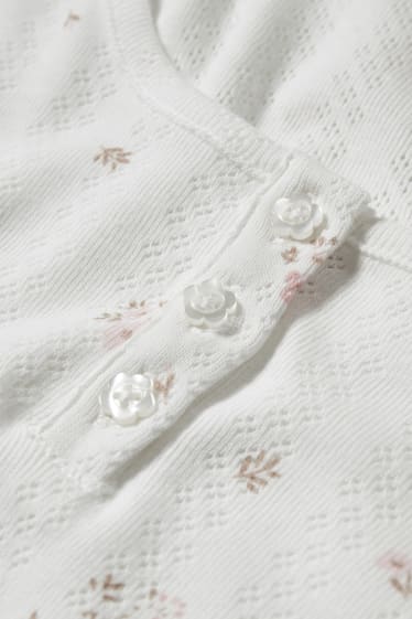 Dona - CLOCKHOUSE - part superior de pijama - de flors - blanc