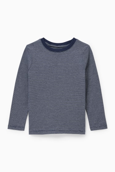 Enfants - Lot de 2 - sweat à capuche et haut à manches longues - gris clair chiné