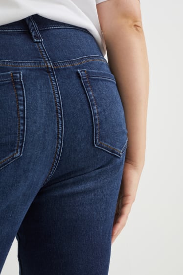 Dámské - Slim jeans - mid waist - LYCRA® - džíny - tmavomodré