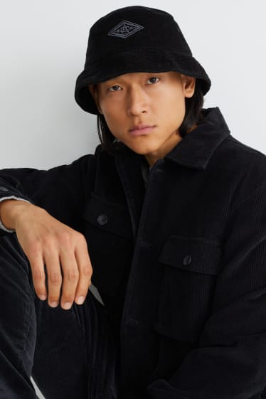 Men - Corduroy hat - black