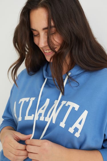 Mujer - Sudadera con capucha - azul