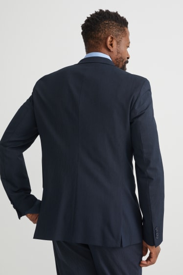 Hommes - Veste de costume - coupe droite - Flex - LYCRA® - bleu foncé