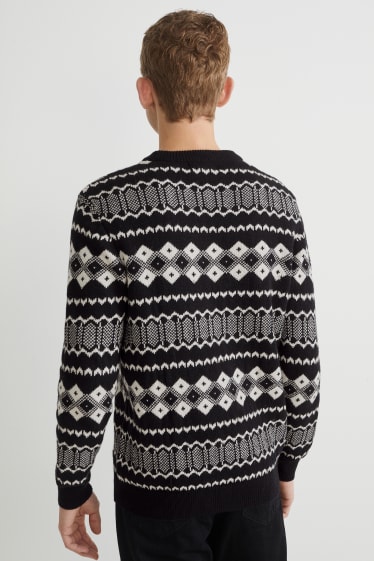 Men - Jumper - black / white