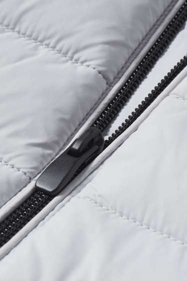 Heren - Gewatteerde bodywarmer - lichtgrijs