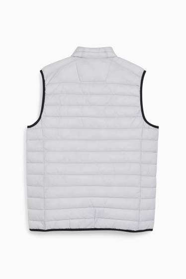 Heren - Gewatteerde bodywarmer - lichtgrijs