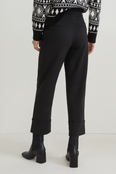 Damen - Jersey-Hose - Tapered Fit - schwarz