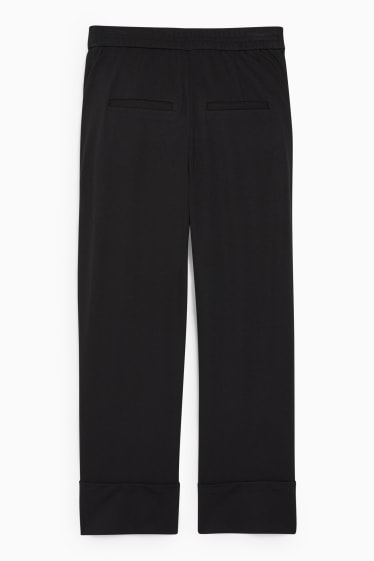 Donna - Pantaloni di jersey - tapered fit - nero